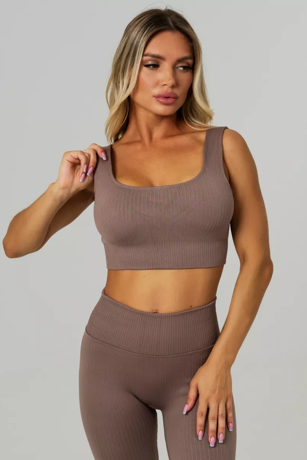 Ensemble sport LÝORA Sculpt Marron